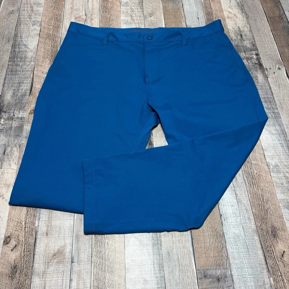 Rhone Commuter Pants Mens 40x27 Blue Performance Stretch Golf Chino 5 Pocket